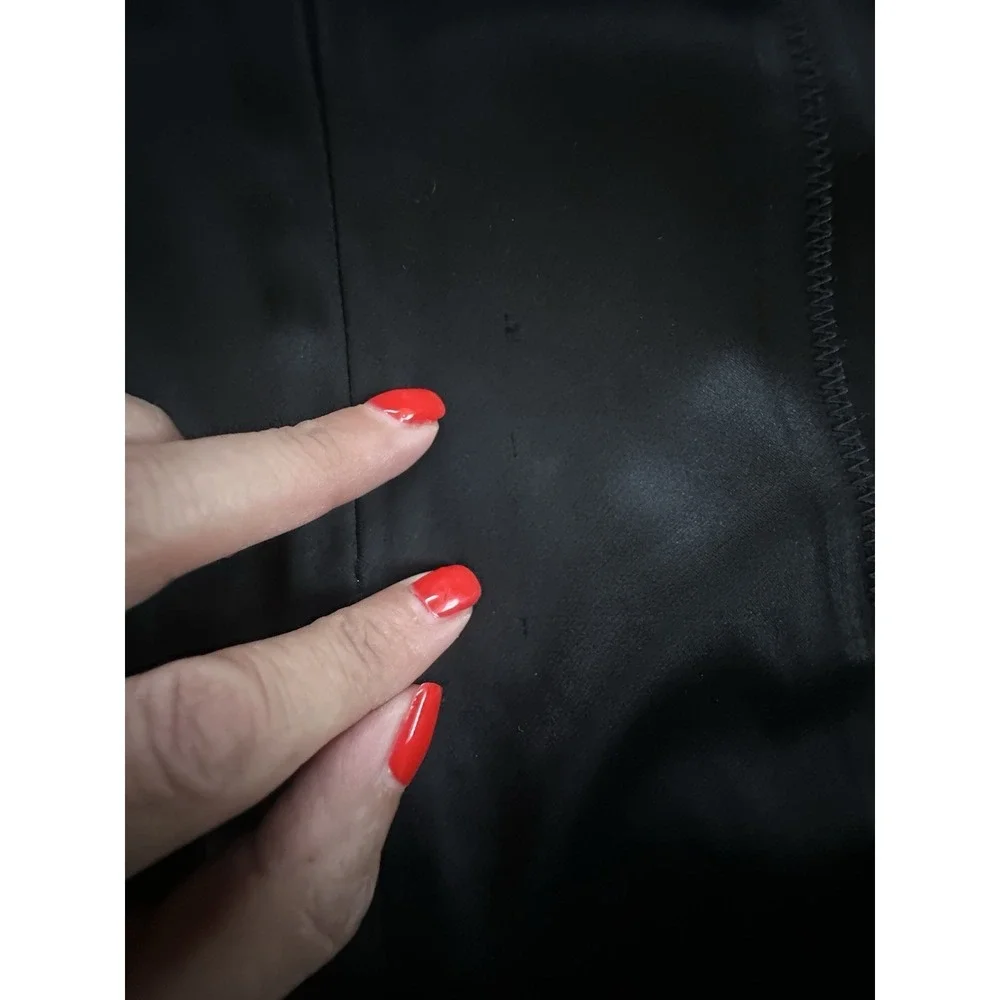 Y2K‎ BEBE Satin Black Skirt made in USA Size 2 Back Slit